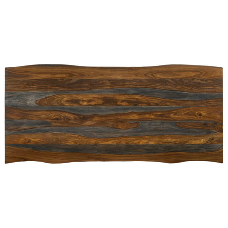  Coaster Furniture Neve 193861 80-inch Live Edge Dining Table - Grey Sheesham IMAGE 5