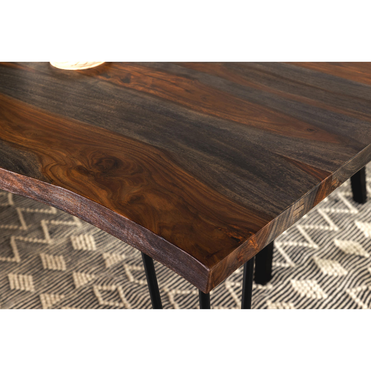  Coaster Furniture Neve 193861 80-inch Live Edge Dining Table - Grey Sheesham IMAGE 6