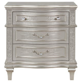  Coaster Furniture Evangeline 223392 3-Drawer Nightstand - Silver Oak IMAGE 2