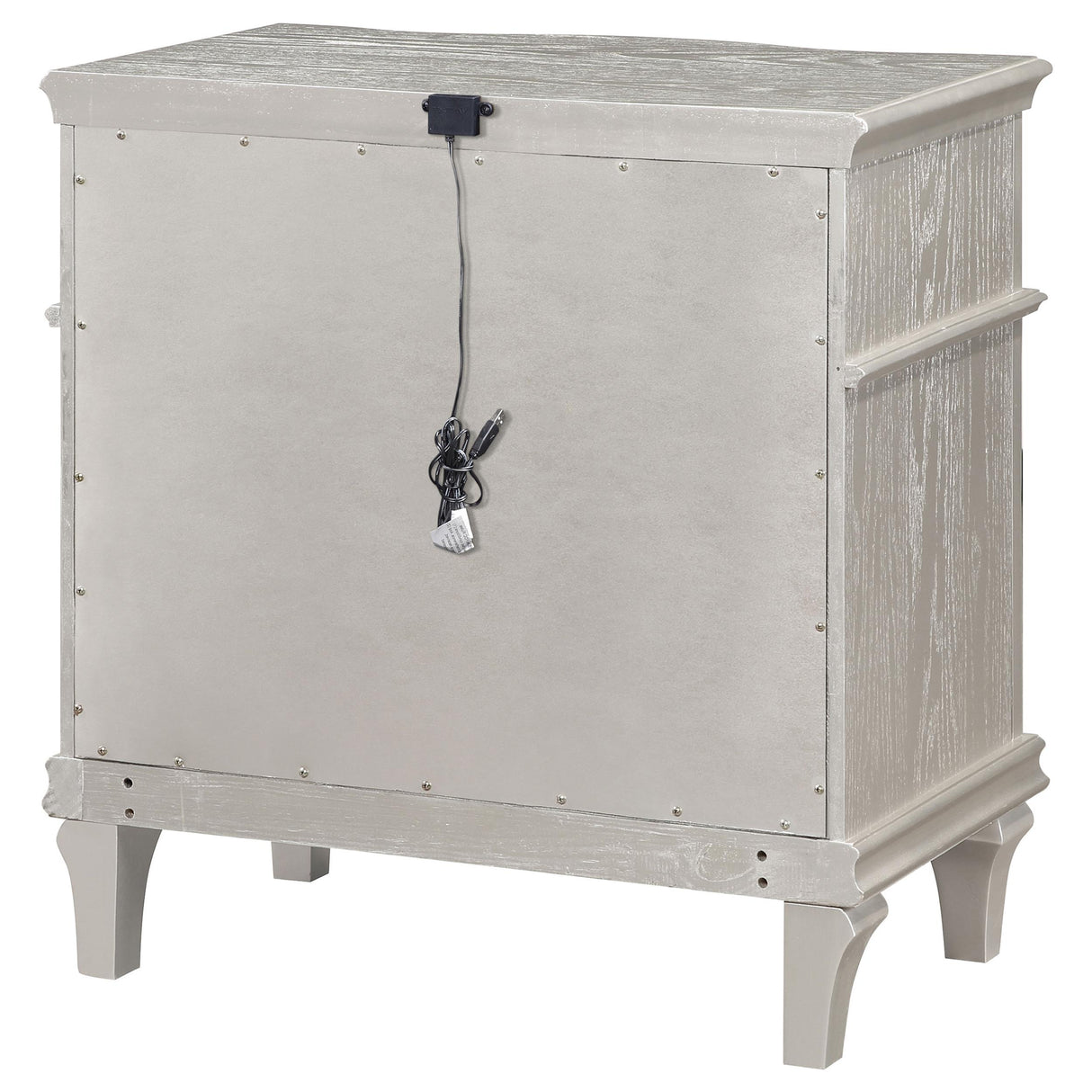  Coaster Furniture Evangeline 223392 3-Drawer Nightstand - Silver Oak IMAGE 7