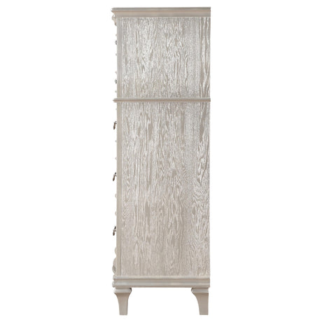  Coaster Furniture Evangeline 223395 6-Drawer Bedroom Chest - Silver Oak IMAGE 4