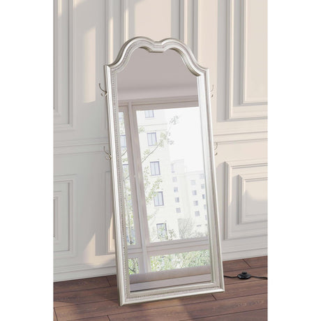  Coaster Furniture Evangeline 223400 Full Length LED Light Floor Mirror - Silver Oak IMAGE 2