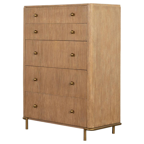  Coaster Furniture Arini 224305 5-Drawer Bedroom Chest - Sand Wash IMAGE 4