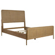  Coaster Furniture Arini 224300Q Rattan Queen Panel Bed - Sand Wash and Natural Cane IMAGE 1