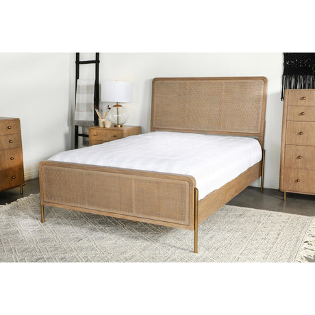  Coaster Furniture Arini 224300Q Rattan Queen Panel Bed - Sand Wash and Natural Cane IMAGE 11
