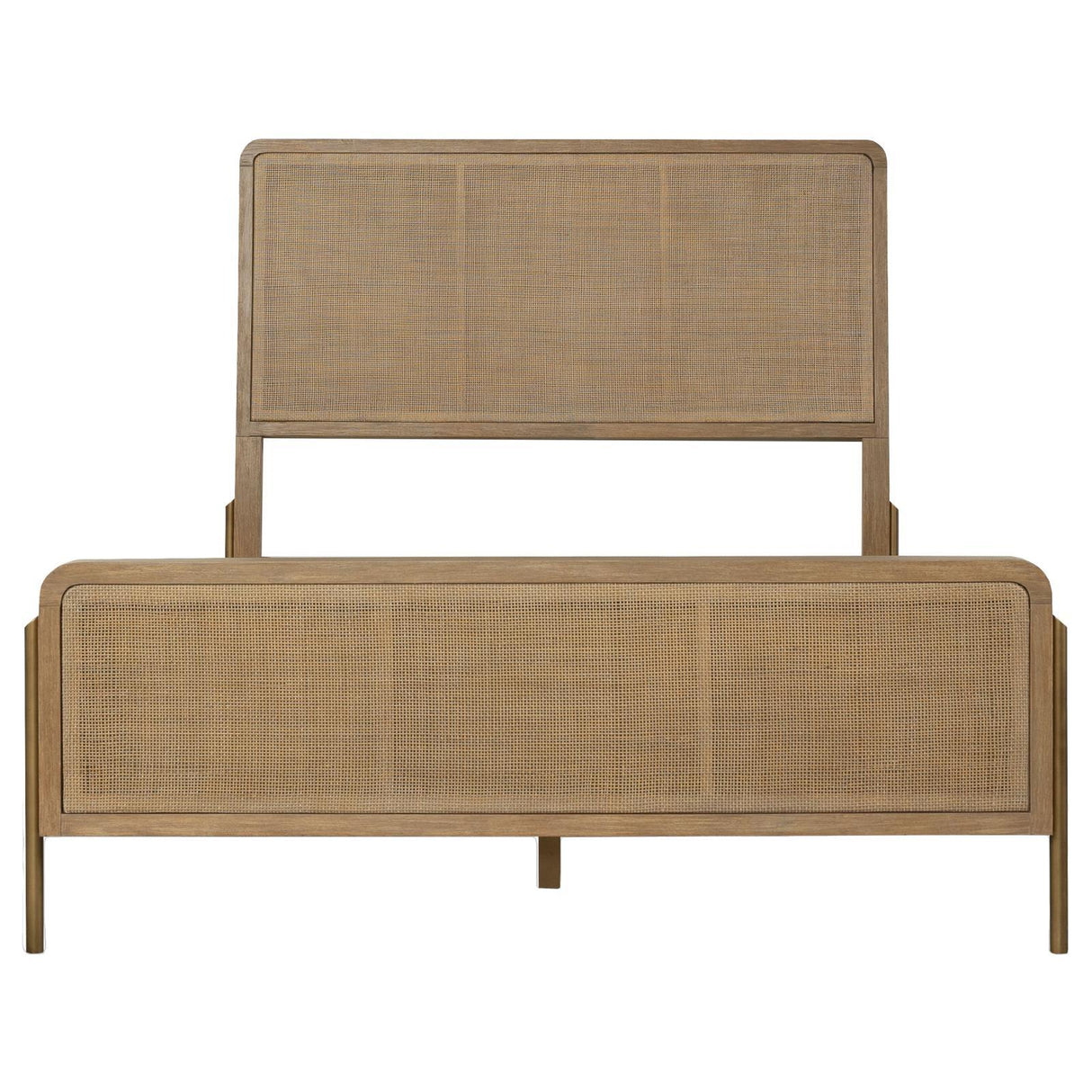  Coaster Furniture Arini 224300Q Rattan Queen Panel Bed - Sand Wash and Natural Cane IMAGE 3
