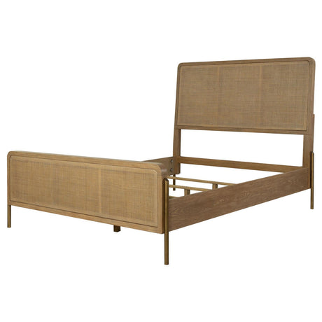  Coaster Furniture Arini 224300Q Rattan Queen Panel Bed - Sand Wash and Natural Cane IMAGE 4