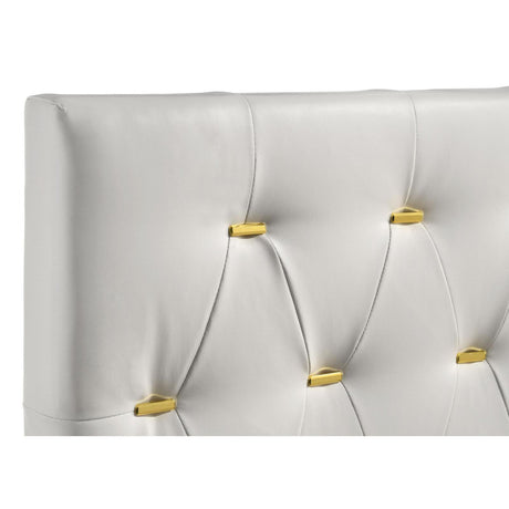  Coaster Furniture Kendall 224401KE Upholstered Eastern King Panel Bed - White IMAGE 6