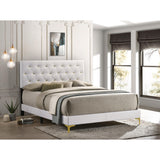  Coaster Furniture Kendall 224401Q Upholstered Queen Panel Bed - White IMAGE 5