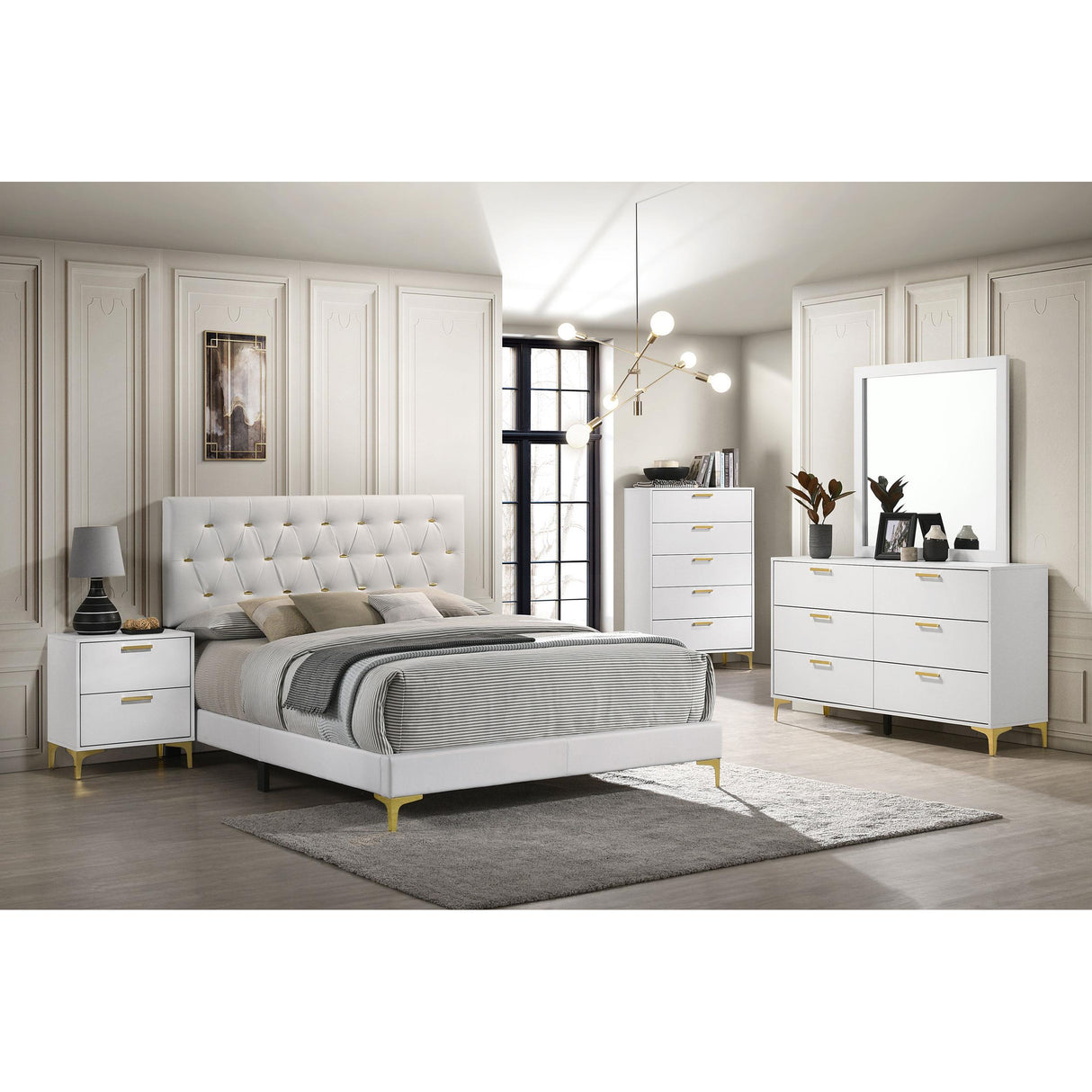  Coaster Furniture Kendall 224402 2-Drawer Nightstand - White IMAGE 10