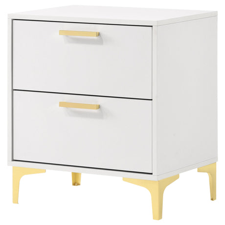  Coaster Furniture Kendall 224402 2-Drawer Nightstand - White IMAGE 3