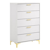  Coaster Furniture Kendall 224405 5-Drawer Bedroom Chest - White IMAGE 1