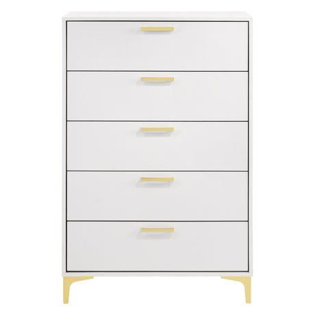  Coaster Furniture Kendall 224405 5-Drawer Bedroom Chest - White IMAGE 3
