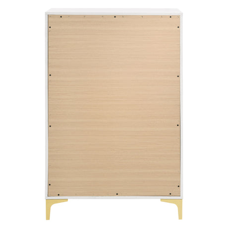  Coaster Furniture Kendall 224405 5-Drawer Bedroom Chest - White IMAGE 4