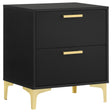  Coaster Furniture Kendall 224452 2-Drawer Nightstand - Black IMAGE 1