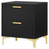  Coaster Furniture Kendall 224452 2-Drawer Nightstand - Black IMAGE 3