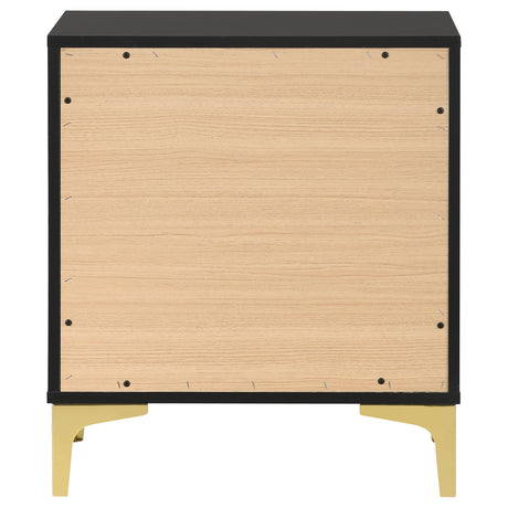  Coaster Furniture Kendall 224452 2-Drawer Nightstand - Black IMAGE 6