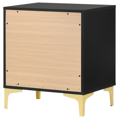  Coaster Furniture Kendall 224452 2-Drawer Nightstand - Black IMAGE 7