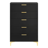  Coaster Furniture Kendall 224455 5-Drawer Bedroom Chest - Black IMAGE 3