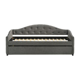  Coaster Furniture Sadie 300638 Upholstered Twin Daybed with Trundle - Grey IMAGE 4