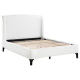  Coaster Furniture Mosby 306020KE Upholstered Eastern King Wingback Bed - Snow IMAGE 1