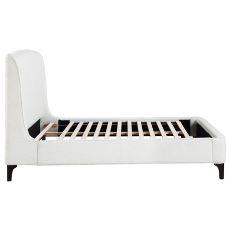  Coaster Furniture Mosby 306020KE Upholstered Eastern King Wingback Bed - Snow IMAGE 9
