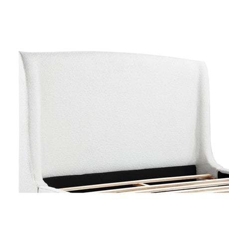  Coaster Furniture Mosby 306020Q Upholstered Queen Wingback Bed - Snow IMAGE 12
