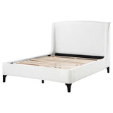  Coaster Furniture Mosby 306020Q Upholstered Queen Wingback Bed - Snow IMAGE 4
