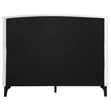  Coaster Furniture Mosby 306020Q Upholstered Queen Wingback Bed - Snow IMAGE 7