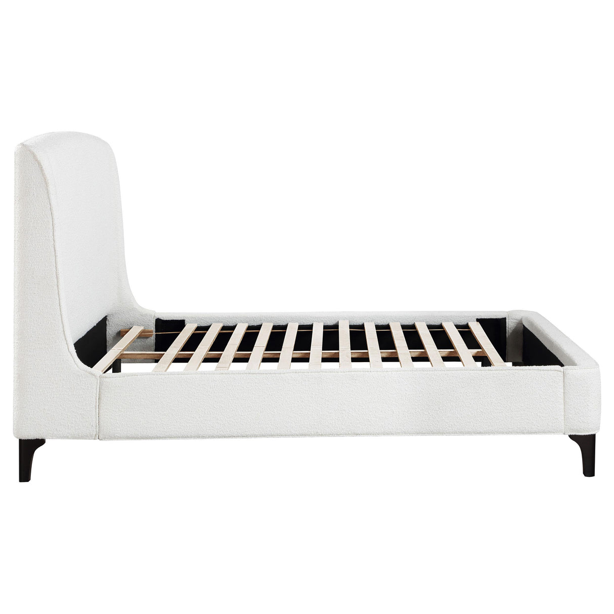  Coaster Furniture Mosby 306020Q Upholstered Queen Wingback Bed - Snow IMAGE 9