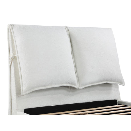  Coaster Furniture Gwendoline 306040Q Upholstered Queen Panel Bed - White IMAGE 12