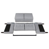  Coaster Furniture Bowen 506782 Upholstered Track Arm Tufted Loveseat - Grey IMAGE 8