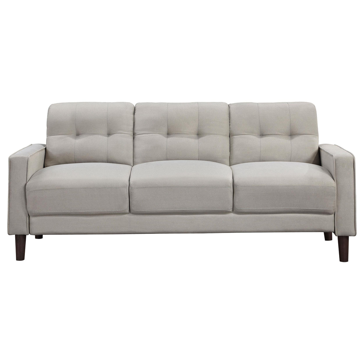  Coaster Furniture Bowen 506785 Upholstered Track Arm Tufted Sofa - Beige IMAGE 2