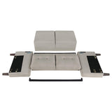 Coaster Furniture Bowen 506786 Upholstered Track Arm Tufted Loveseat - Beige IMAGE 8