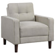  Coaster Furniture Bowen 506787 Upholstered Track Arm Tufted Accent Chair - Beige IMAGE 1