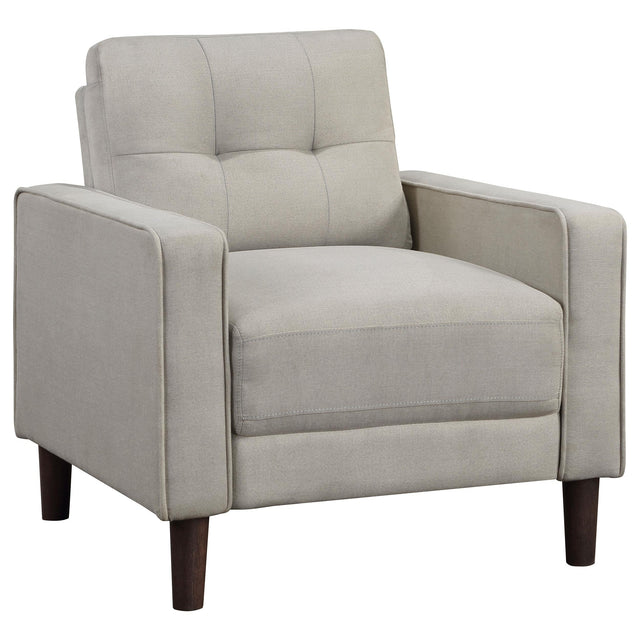  Coaster Furniture Bowen 506787 Upholstered Track Arm Tufted Accent Chair - Beige IMAGE 1