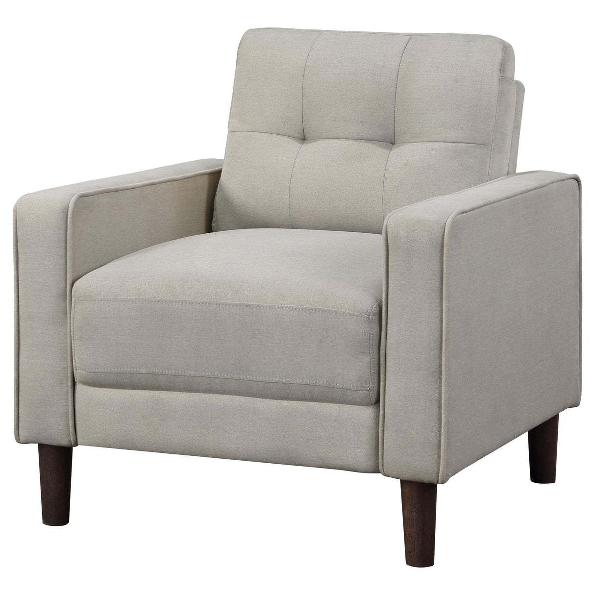  Coaster Furniture Bowen 506787 Upholstered Track Arm Tufted Accent Chair - Beige IMAGE 3
