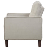  Coaster Furniture Bowen 506787 Upholstered Track Arm Tufted Accent Chair - Beige IMAGE 4