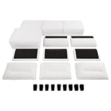  Coaster Furniture Caspian 509550 Upholstered Curved Arm Chaise Sectional Sofa - White IMAGE 13