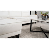  Coaster Furniture Caspian 509550 Upholstered Curved Arm Chaise Sectional Sofa - White IMAGE 18