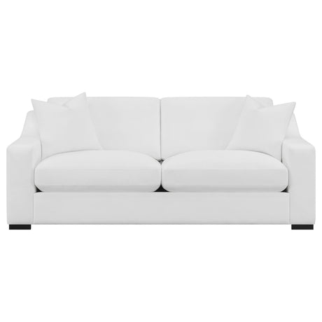  Coaster Furniture Ashlyn 509891 Upholstered Sloped Arm Sofa - White IMAGE 8