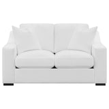  Coaster Furniture Ashlyn 509892 Upholstered Sloped Arm Loveseat - White IMAGE 3
