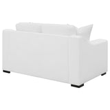  Coaster Furniture Ashlyn 509892 Upholstered Sloped Arm Loveseat - White IMAGE 7