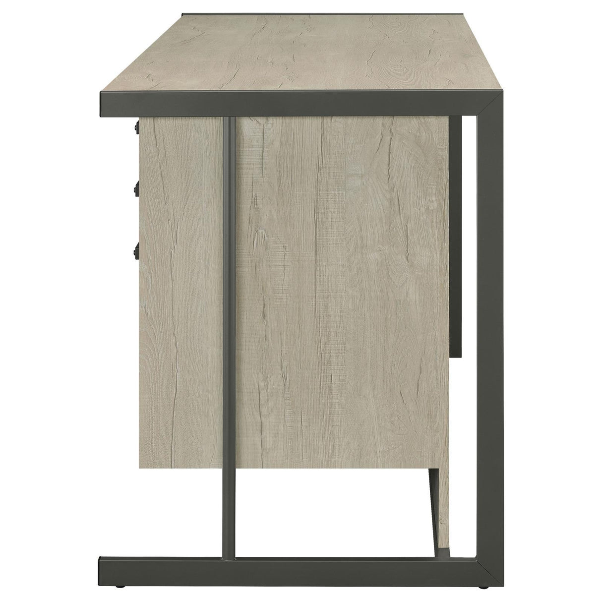  Coaster Furniture Loomis 805881 60-inch 4-Drawer Computer Desk - Whitewashed Grey IMAGE 5