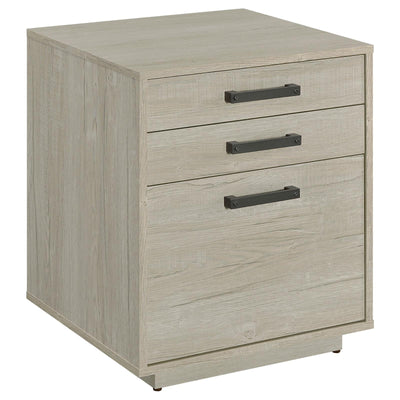  Coaster Furniture Loomis 805882 3-Drawer Home Office File Cabinet - Whitewashed Grey IMAGE 1