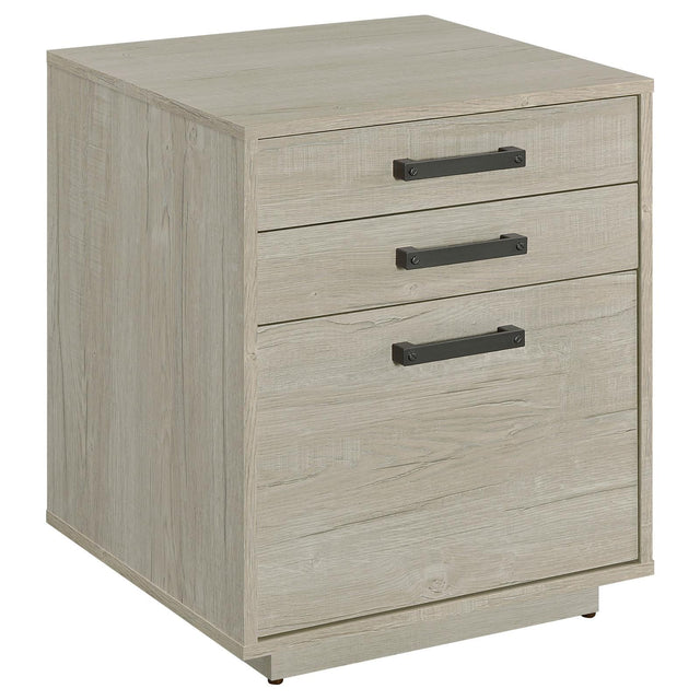  Coaster Furniture Loomis 805882 3-Drawer Home Office File Cabinet - Whitewashed Grey IMAGE 1