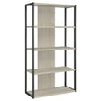  Coaster Furniture Loomis 805883 72-inch 4-shelf Bookshelf - Whitewashed Grey IMAGE 1
