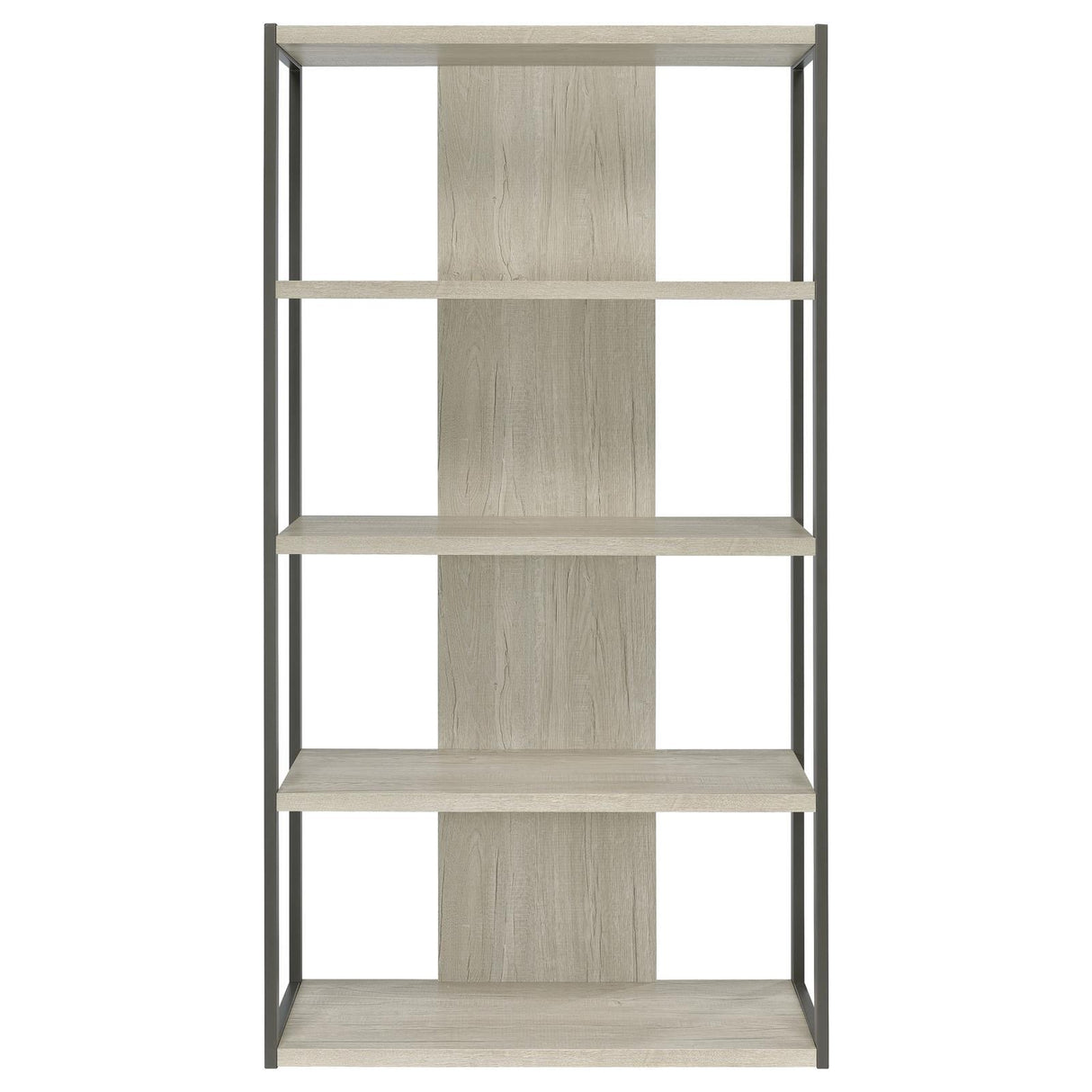  Coaster Furniture Loomis 805883 72-inch 4-shelf Bookshelf - Whitewashed Grey IMAGE 3