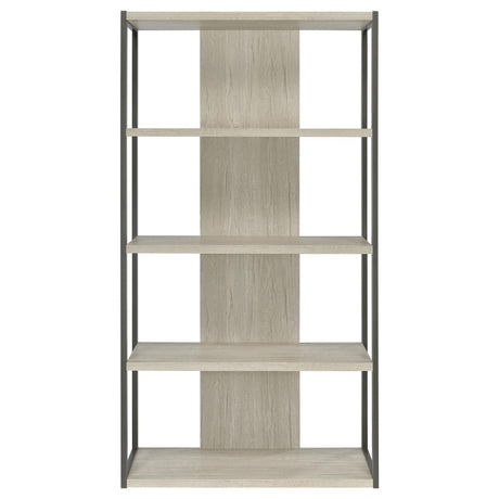  Coaster Furniture Loomis 805883 72-inch 4-shelf Bookshelf - Whitewashed Grey IMAGE 3