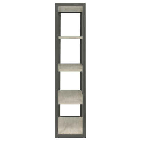  Coaster Furniture Loomis 805883 72-inch 4-shelf Bookshelf - Whitewashed Grey IMAGE 9